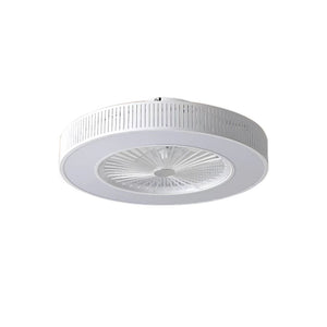 Homeroots Classy Ceiling Fan And Round Led Lamp  Metal 475621