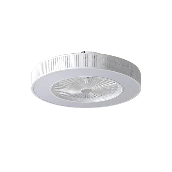 Homeroots Classy Ceiling Fan And Round Led Lamp  Metal 475621