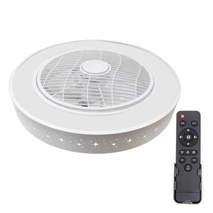 Homeroots Compact Ceiling Fan And Light With Star Detailing  Metal 475626