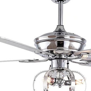 Homeroots Modern Metal Chandelier Ceiling Fan  Metal 475633