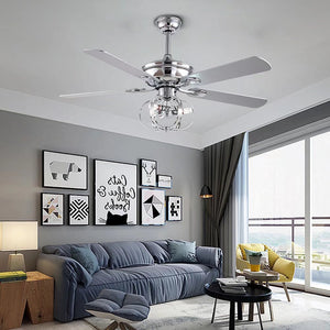 Homeroots Modern Metal Chandelier Ceiling Fan  Metal 475633