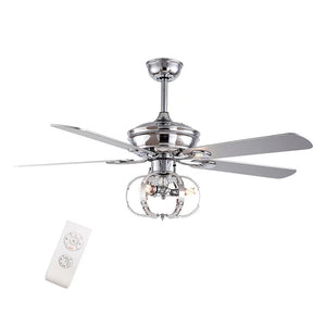 Homeroots Modern Metal Chandelier Ceiling Fan  Metal 475633
