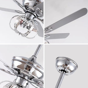Homeroots Modern Metal Chandelier Ceiling Fan  Metal 475633