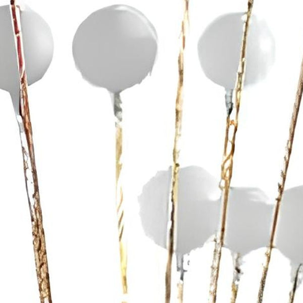HomeRoots 62" Yellow 16 LED Novelty Floor Lamp - Modern Design with Frosted Orb Shades for Any Room 475641