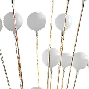 HomeRoots 62" Yellow 16 LED Novelty Floor Lamp - Modern Design with Frosted Orb Shades for Any Room 475641