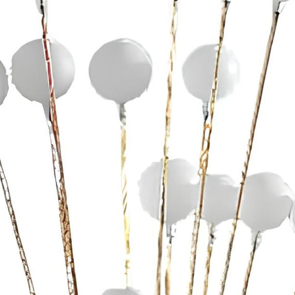 HomeRoots 62" Yellow 16 LED Novelty Floor Lamp - Modern Design with Frosted Orb Shades for Any Room 475641