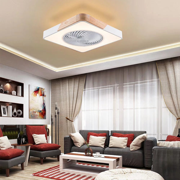Homeroots Compact Ceiling Lamp And Fan With Remote  Metal 475663
