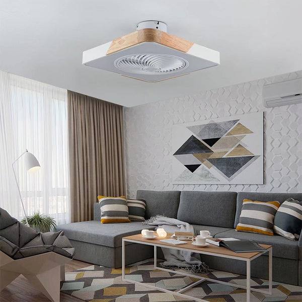 Homeroots Compact Ceiling Lamp And Fan With Remote  Metal 475663