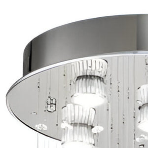 Homeroots Stylish Spiral Faux Crystal Chandelier Light   475689