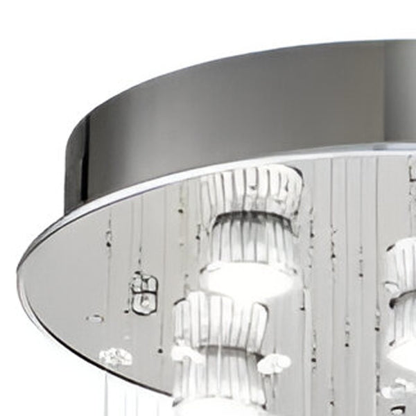 Homeroots Stylish Spiral Faux Crystal Chandelier Light   475689