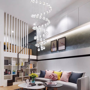 Homeroots Stylish Spiral Faux Crystal Chandelier Light   475689