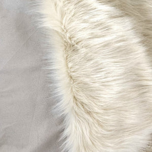 Homeroots 50" X 60" Royal White Long Hair Faux Fur Throw  Faux Fur 475690