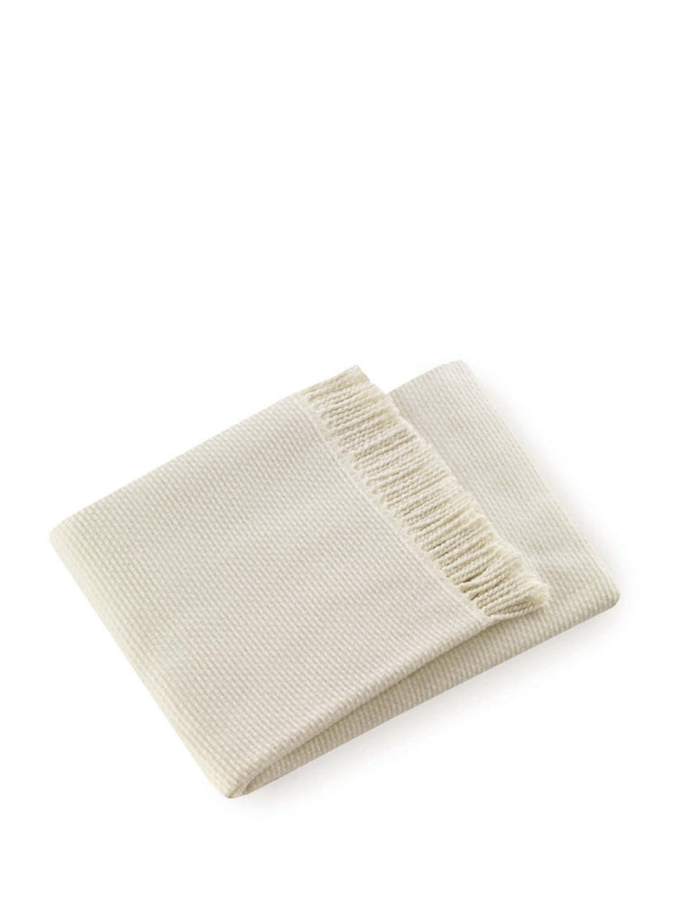 HomeRoots Soft Creamy White Links Pattern Throw Blanket - Luxurious Acrylic-Cotton Blend for Cozy Elegance 475694