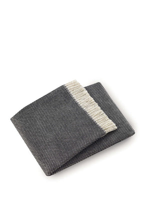 HomeRoots Soft Dark Gray Links Pattern Throw Blanket – Cozy, Reversible, and Stylish Accent for Any Space 475695