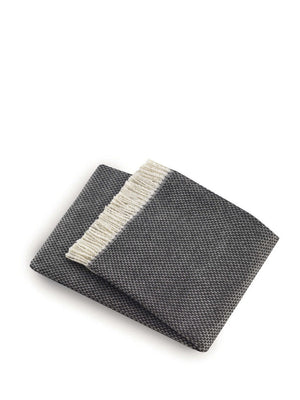 HomeRoots Soft Dark Gray Links Pattern Throw Blanket – Cozy, Reversible, and Stylish Accent for Any Space 475695