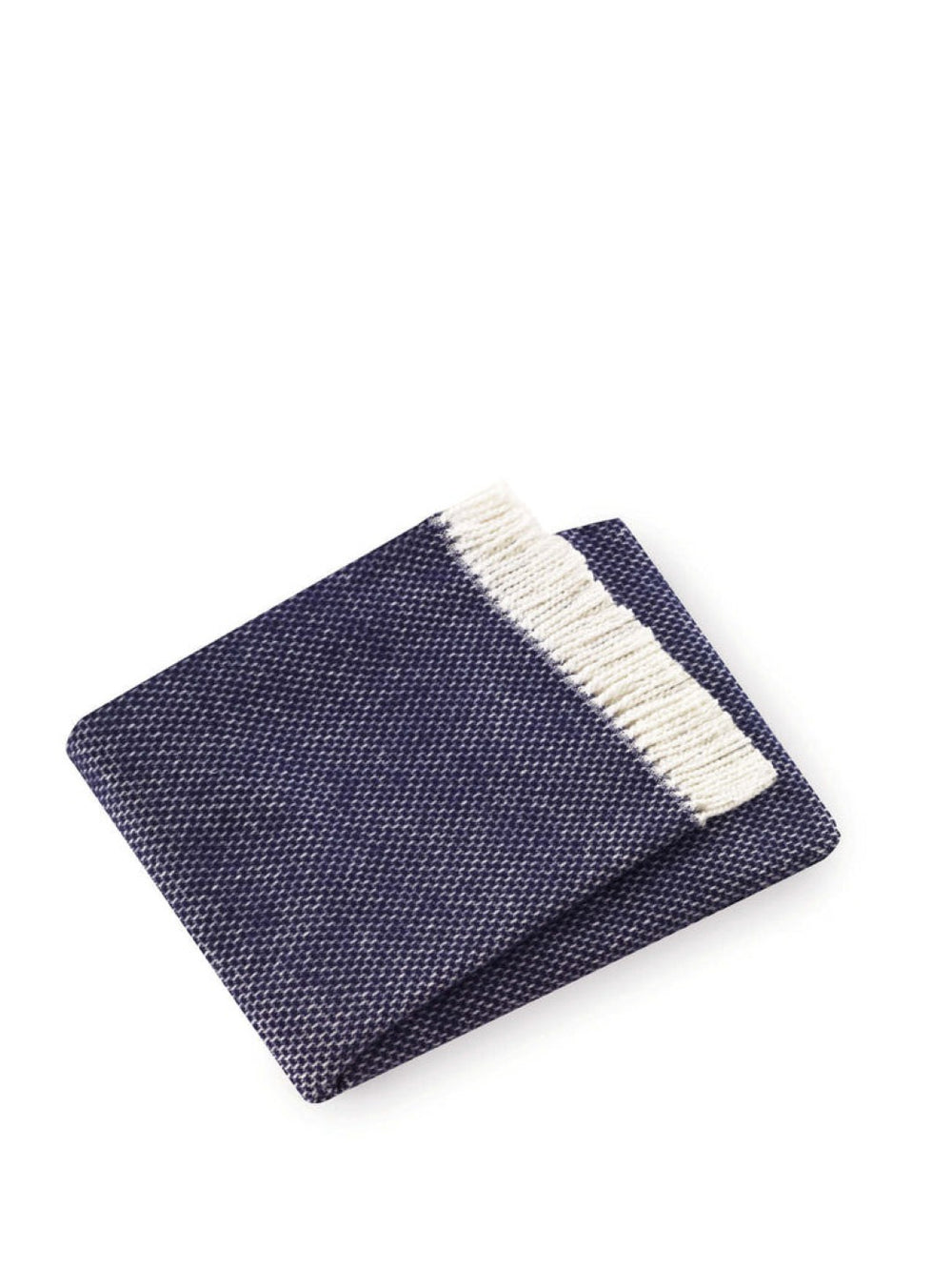 HomeRoots Soft Navy Blue Links Pattern Throw Blanket - Luxurious Acrylic-Cotton Blend for Cozy Living Spaces 475698