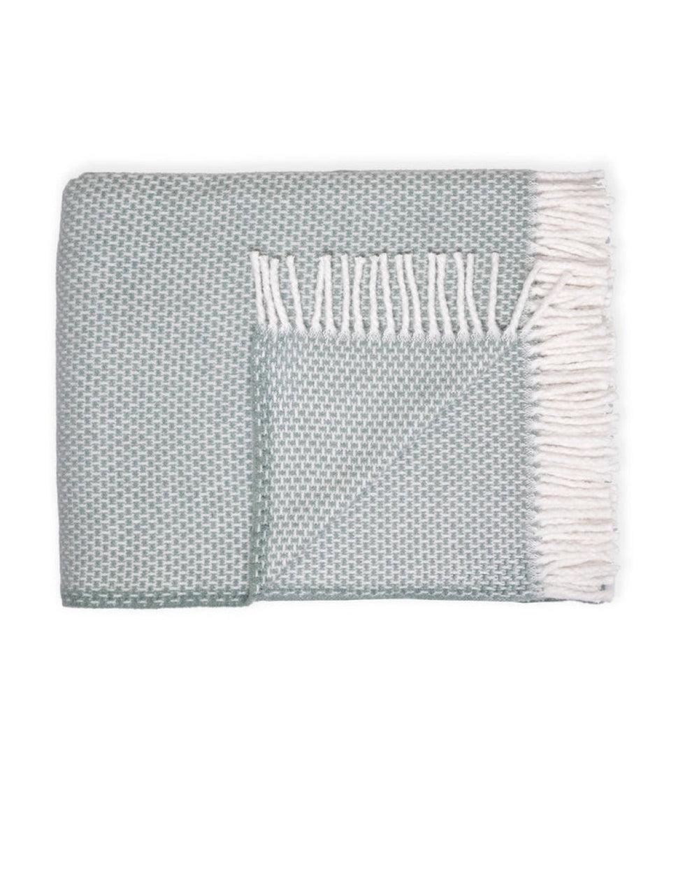 HomeRoots 55" Sage Cotton Blend Woven Throw Blanket - Cozy Geometric Design for Home Decor & Perfect Gift 475700