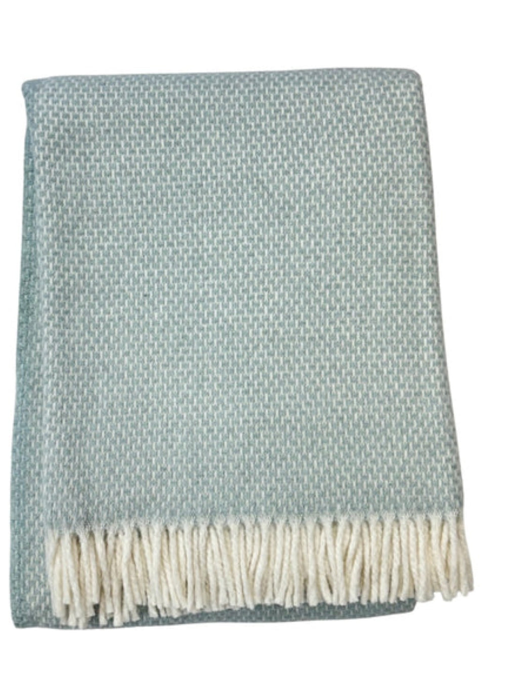 HomeRoots Soft Sky Blue Plush Throw Blanket with Rice-Grain Links Design – Cozy, Lightweight & Stylish Home Decor 475701