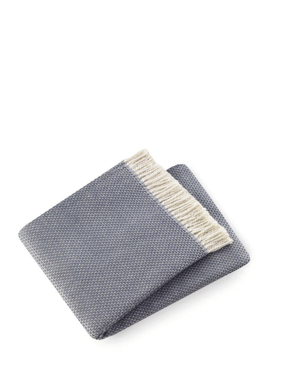 Homeroots Soft Slate Gray Links Pattern Throw Blanket  Cotton 475702