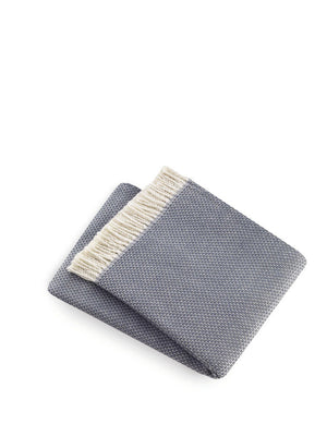 Homeroots Soft Slate Gray Links Pattern Throw Blanket  Cotton 475702