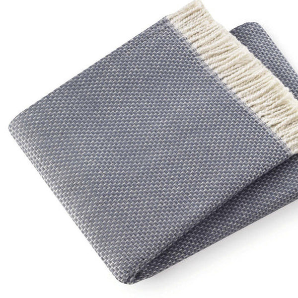 Homeroots Soft Slate Gray Links Pattern Throw Blanket  Cotton 475702