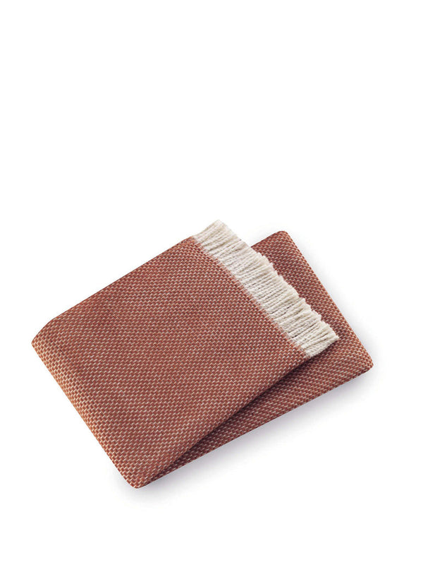 Homeroots 70" X 55" Terra Cotta Woven Cotton Plush Throw Blanket  Cotton 475705