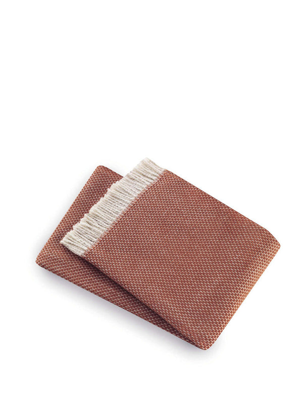 Homeroots 70" X 55" Terra Cotta Woven Cotton Plush Throw Blanket  Cotton 475705