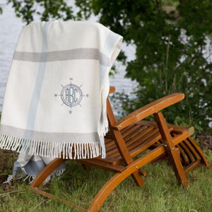 HomeRoots Plush Multi Blue Plaid Throw Blanket with Elegant Tassels | Soft, Cozy, Perfect for Home Decor 475707