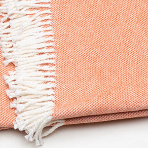 Homeroots Coral Mini Dot Fringed Throw Blanket  Cotton 475709