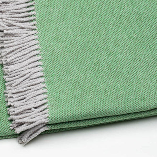 HomeRoots Forest Green Mini Dot Fringed Throw Blanket - Cozy Cotton Blend Accent for Stylish Comfort & Warmth 475710
