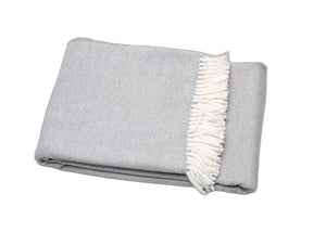 HomeRoots Light Gray Mini Dot Fringed Throw Blanket - Cozy Cotton-Acrylic Blend for Stylish Home Decor & Gifts 475712