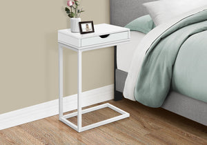 English Elm Accent 3-Tier Side Table with X-Frame Metal Base, Space-Saving End Table with Shelves for Living Room White 23 L x 17 W x 4 H B2710P219356