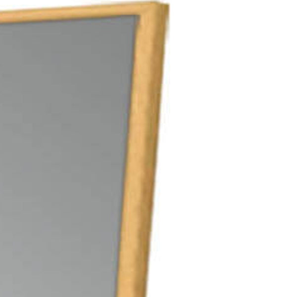 Homeroots 71" Gold Metal Framed Standing Mirror  Glass 475744