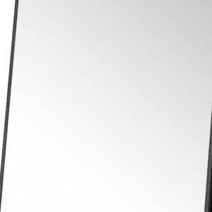 Homeroots 71" Black Metal Framed Leaning Or Hanging Full Length Mirror  Glass 475745