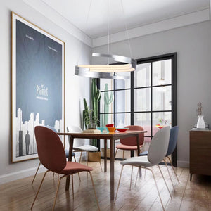 Homeroots Contemporary Silver Led Circular Spiral Chandelier   475748