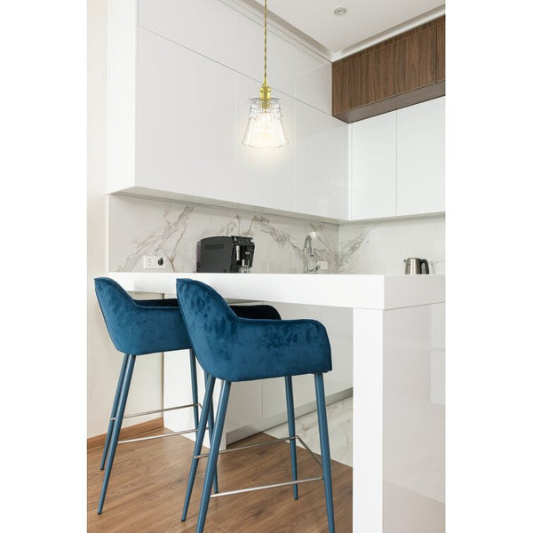 Homeroots Kitchen Island Cylinder Glass Edison Bulb Dimmable Ceiling Light With Clear Shades   475756