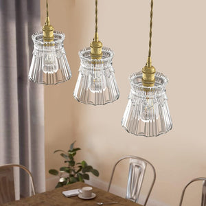 Homeroots Kitchen Island Cylinder Glass Edison Bulb Dimmable Ceiling Light With Clear Shades   475756