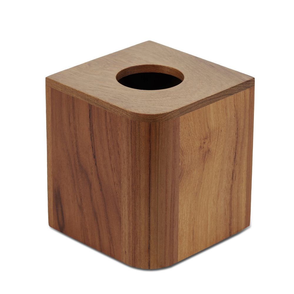 Homeroots Designer Genuine Teak Tissue Box Cover   475846
