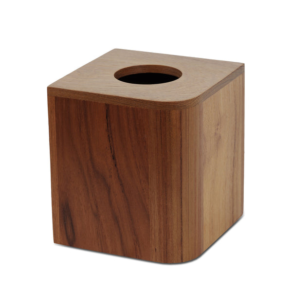 Homeroots Designer Genuine Teak Tissue Box Cover   475846