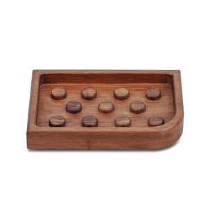 Homeroots Designer Genuine Teak Soap Dish   475848