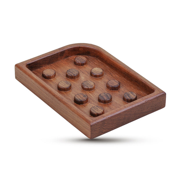 Homeroots Designer Genuine Teak Soap Dish   475848