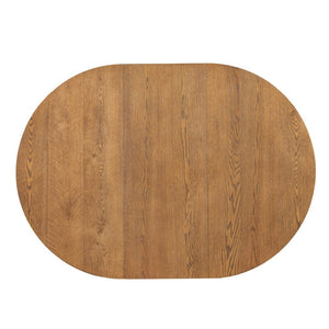 English Elm Topmax Extendable Round Dining Set with Linen Chairs and Pedestal Base Seats Five Walnut N717S000062D
