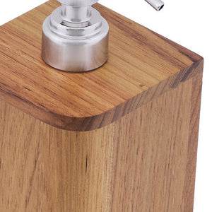 Homeroots Designer Genuine Teak Soap Dispenser   475850