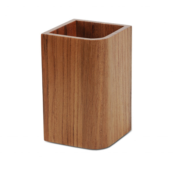 Homeroots Designer Genuine Teak Tumbler   475851