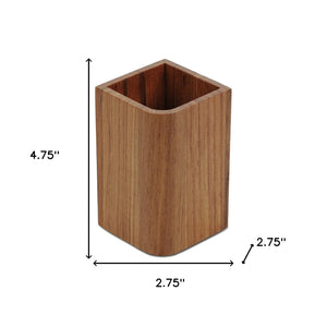 Homeroots Designer Genuine Teak Tumbler   475851