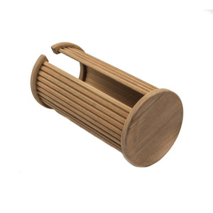 Homeroots Traditional Solid Teak Toilet Paper Rack   475853