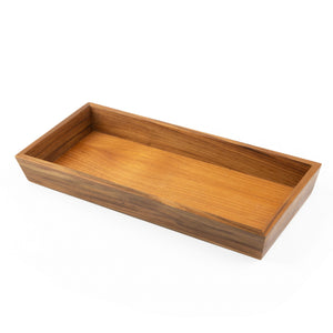 Homeroots 15" Brown Solid Teak Vanity Tray  Wood 475862