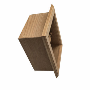 Homeroots Traditional Solid Teak Recessed Wall Mount Toilet Paper Holder   475867