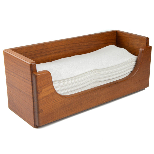 Homeroots Traditional Solid Teak Guest Paper Towel Holder   475868