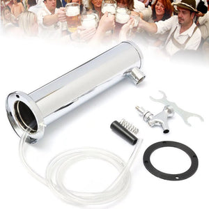 Homeroots Stainless Steel Tower Beer Dispenser  Stainless Steel 475889